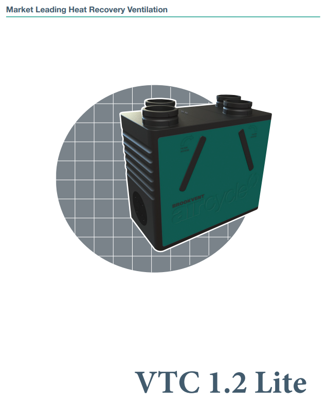 VTC 1.2 Lite R, Heat Recovery Ventilation Unit