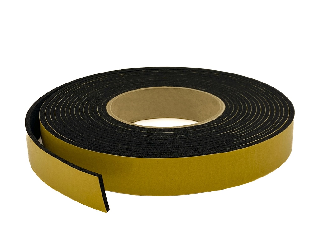 Expanded Neoprene Self Adhesive Sponge Strip - 25mm x 3mm x 6m
