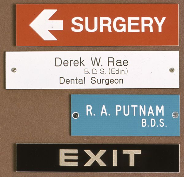 Providers of Contemporary Nameplates For Professionals UK