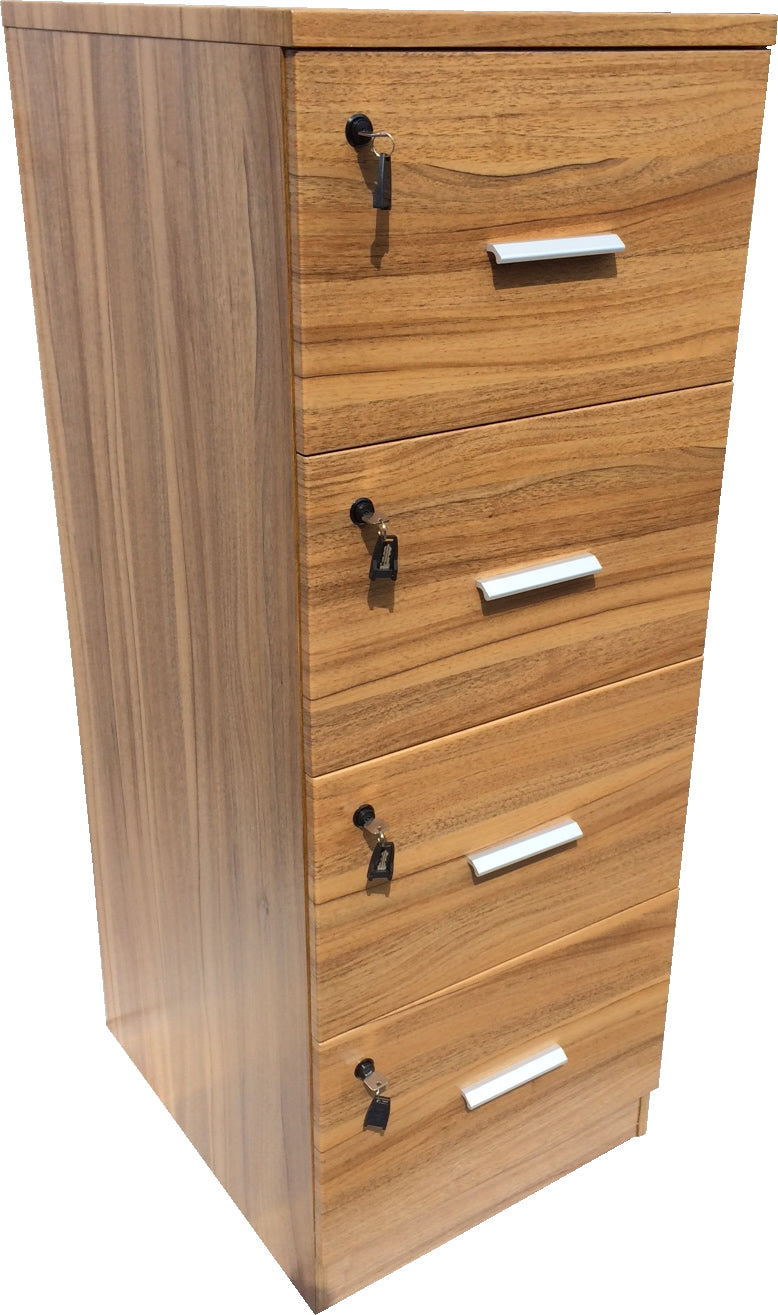 Suppliers Of Light Oak Four Drawer Executive Filing Cabinet - AB84 UK