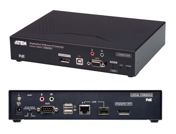 KE9952T - Aten - 4K DisplayPort Single Display KVM over IP Transmitter with PoE (KE Range)