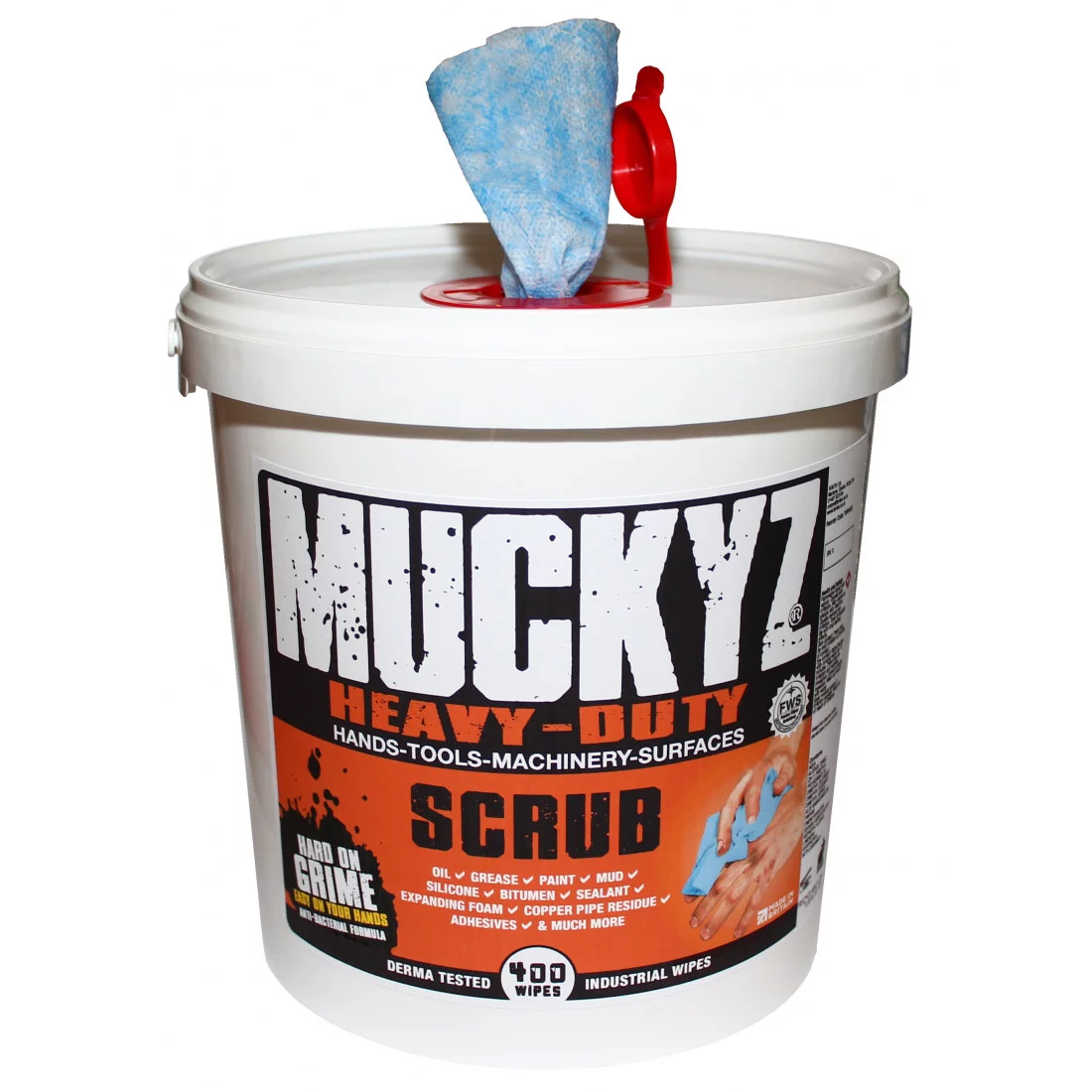 8 tubs x 400 wipes Bulk Tub Muckyz® Scrub Industrial Wipes Muckyz Wiping, Maintenance & Janitorial, Hygiene, Wiping and Cleaning, Industrial Cleaning, Muckyz® Industrial Wipes