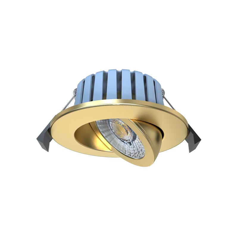 Forum Eden IP65 Adjustable Fire Rated LED Downlight Satin Brass