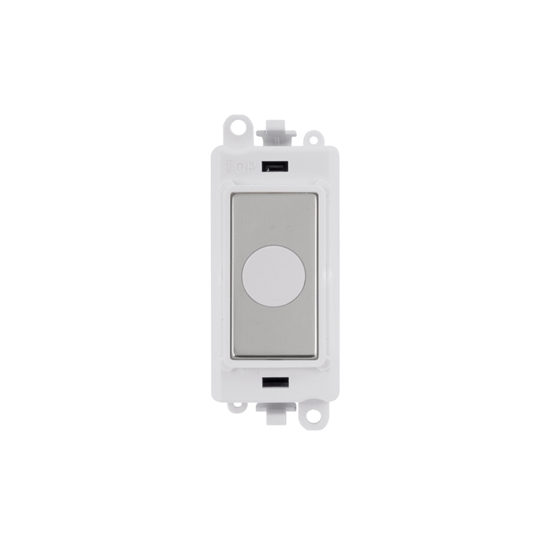 Click 20AX Polished Chrome 20A Flex Outlet Module Insert Polar White