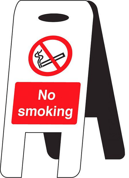 No smoking (self standing folding sign)
