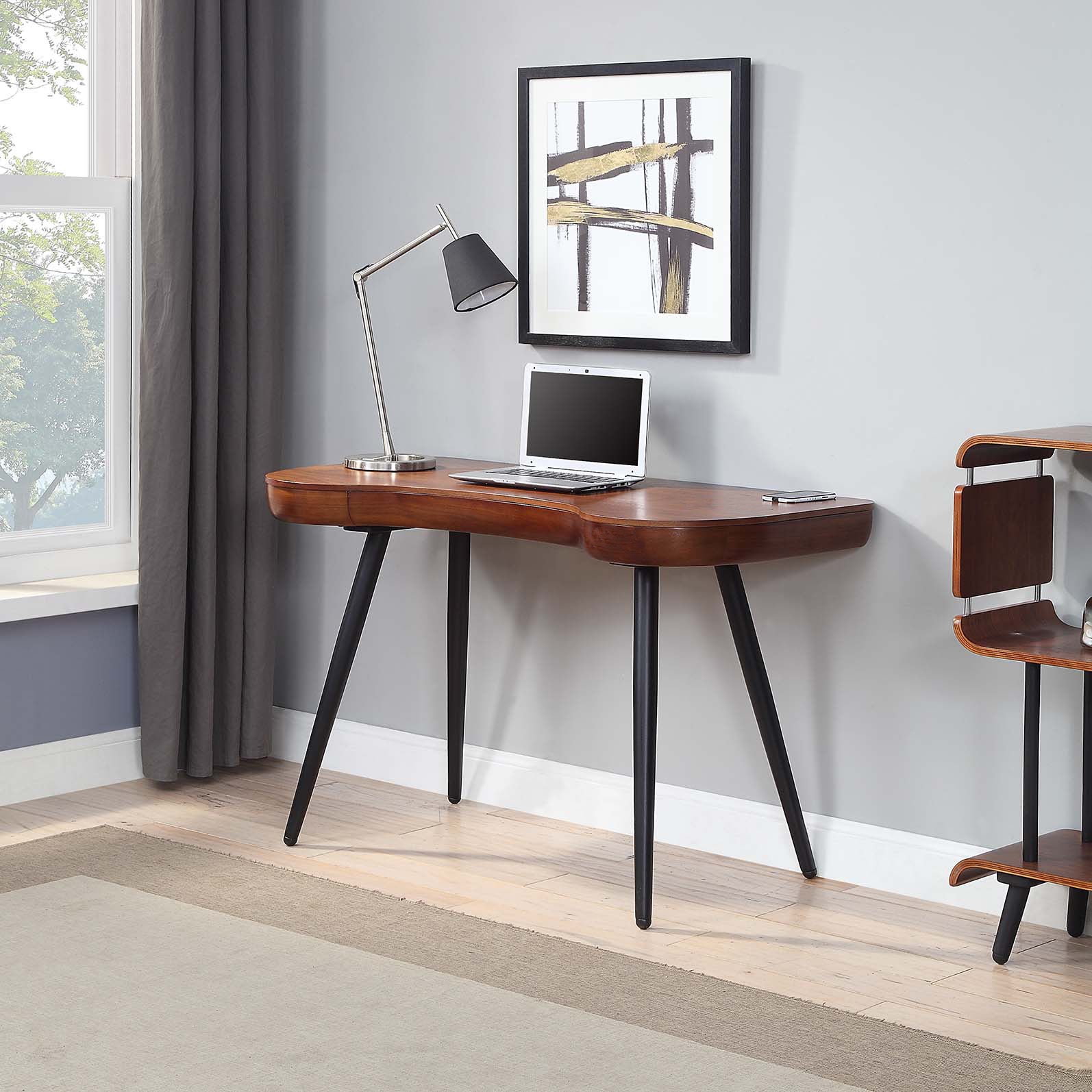 Providers Of Contemporary Quality Home Office Desk in Walnut Veneer - 1200mm - PC714 Huddersfield