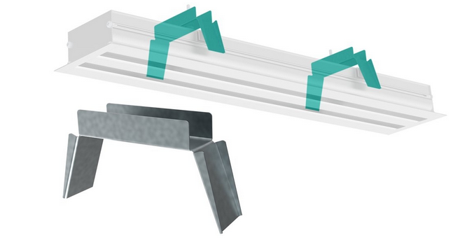MB-HELLA-1 mounting bridge for 1-slot diffuser range.