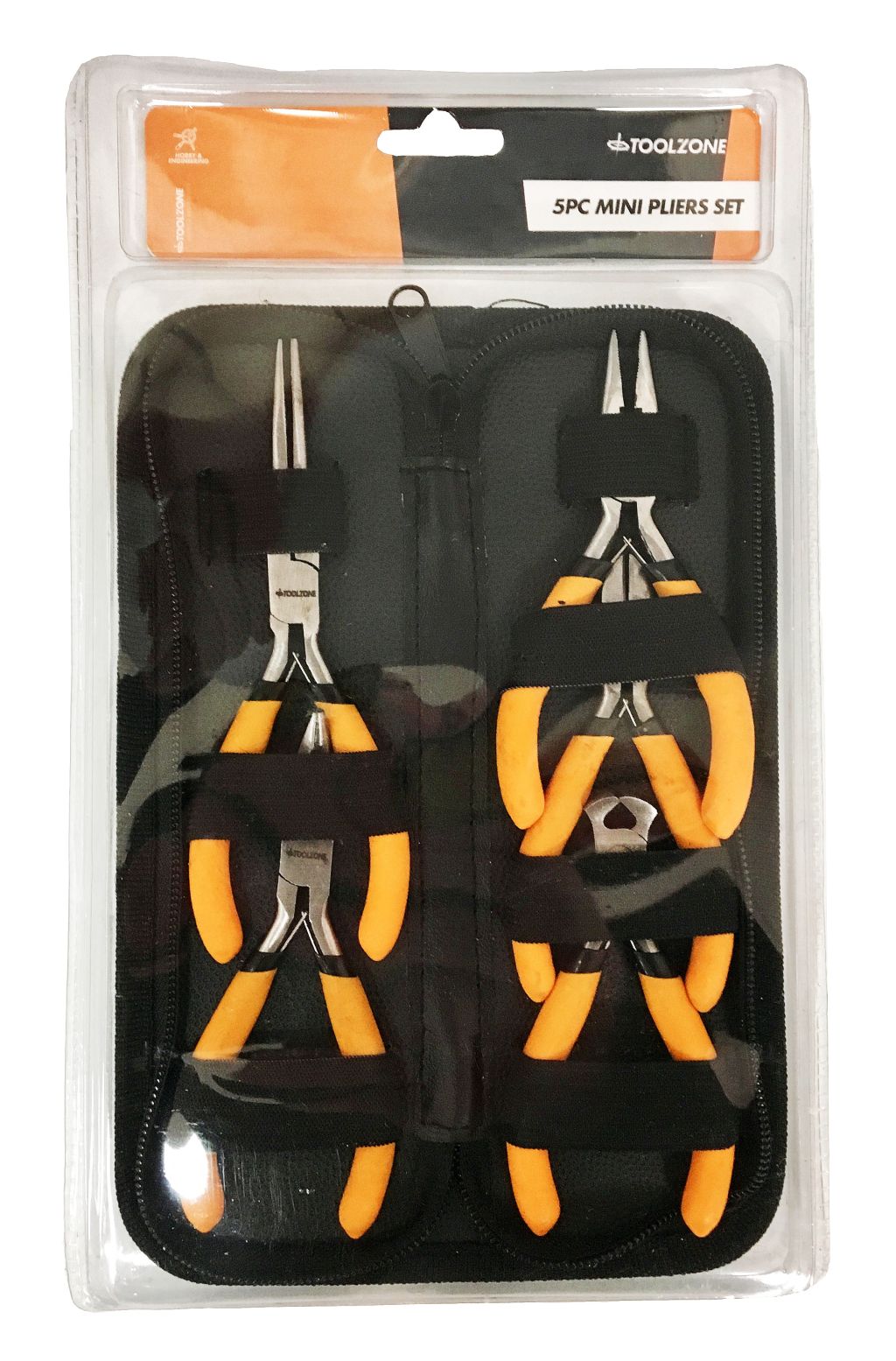 Toolzone 5pc Mini Soft Grip Plier Set in Zip Case