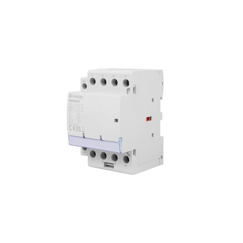 Click Elucian 4 Pole 3 Module 63A 3 x N/O  1 x N/C Contactor