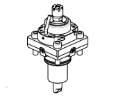 Axial geared-up I&#61;1:2 opposite face twin driven tool H&#61;70mm