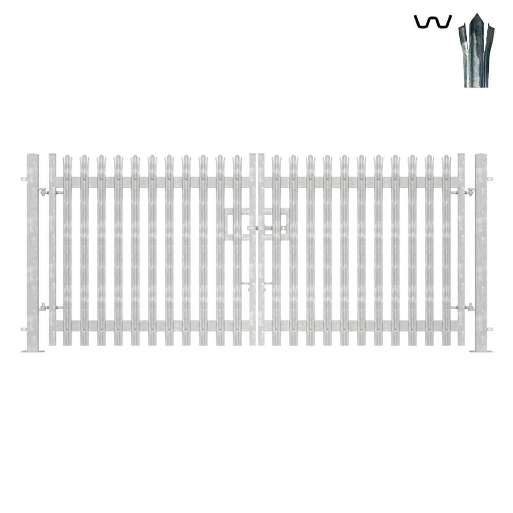 Double Leaf Bolt-Down Gate - 1.8m H x 4mGalvanised c/w Posts & Fittings