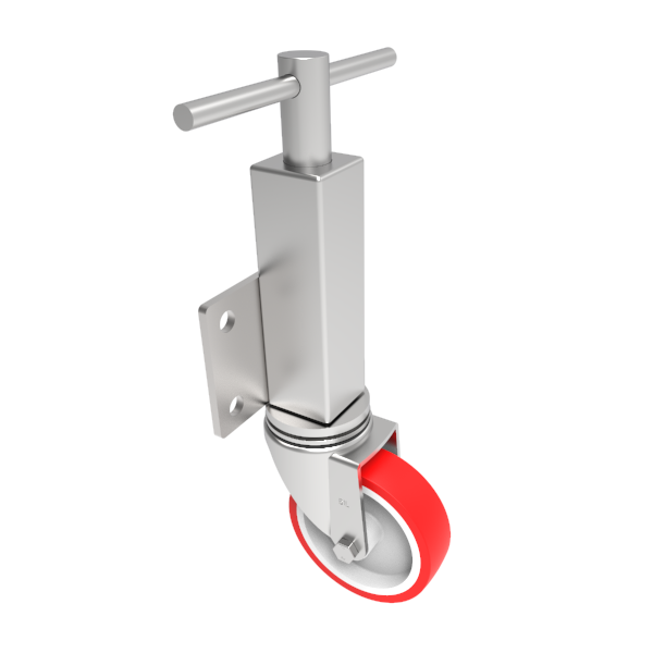 Polyurethane Nylon Plate Swivel Castor 125mm 250kg Load