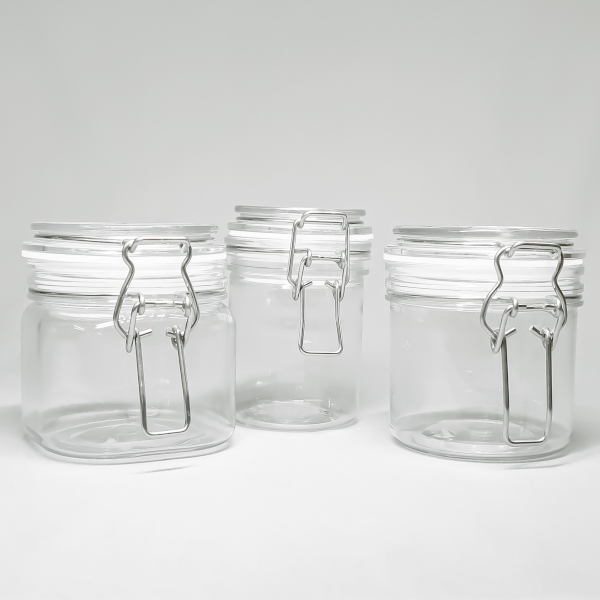 PET Plastic Suction Preserve Jars 