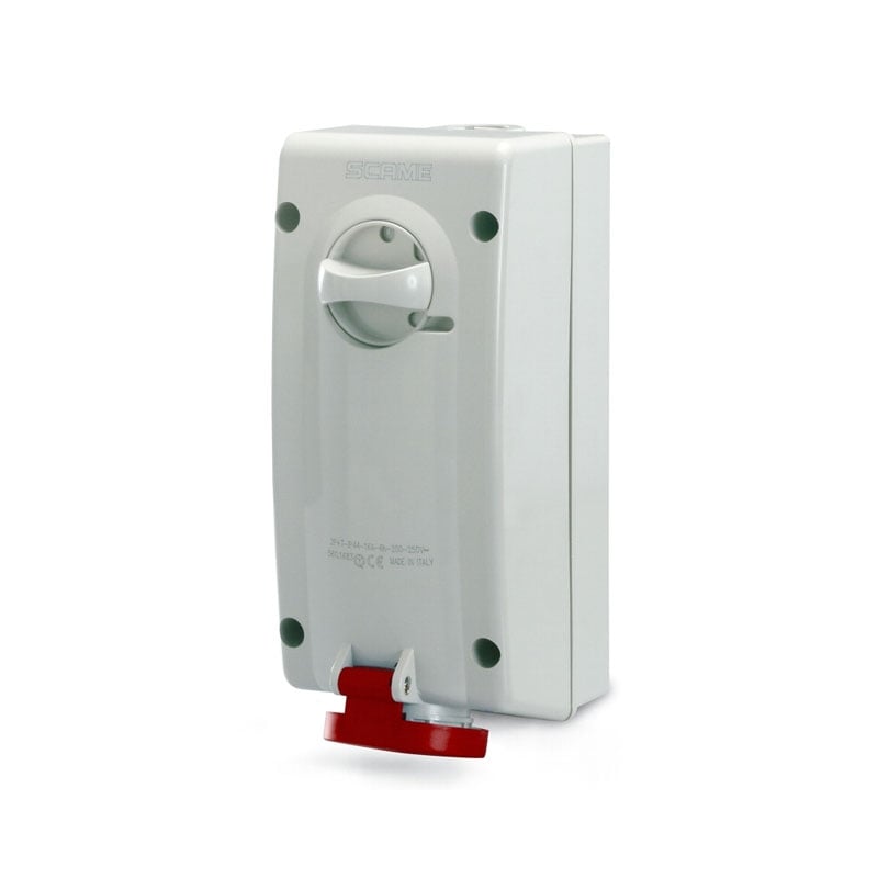 Scame 561.3286 Switched Interlock Socket IP67 IP Rating Standard Interlock Type 415V Volts