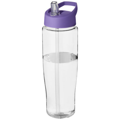 H2O ACTIVE® TEMPO 700 ML SPOUT LID SPORTS BOTTLE in Clear Transparent & Purple.