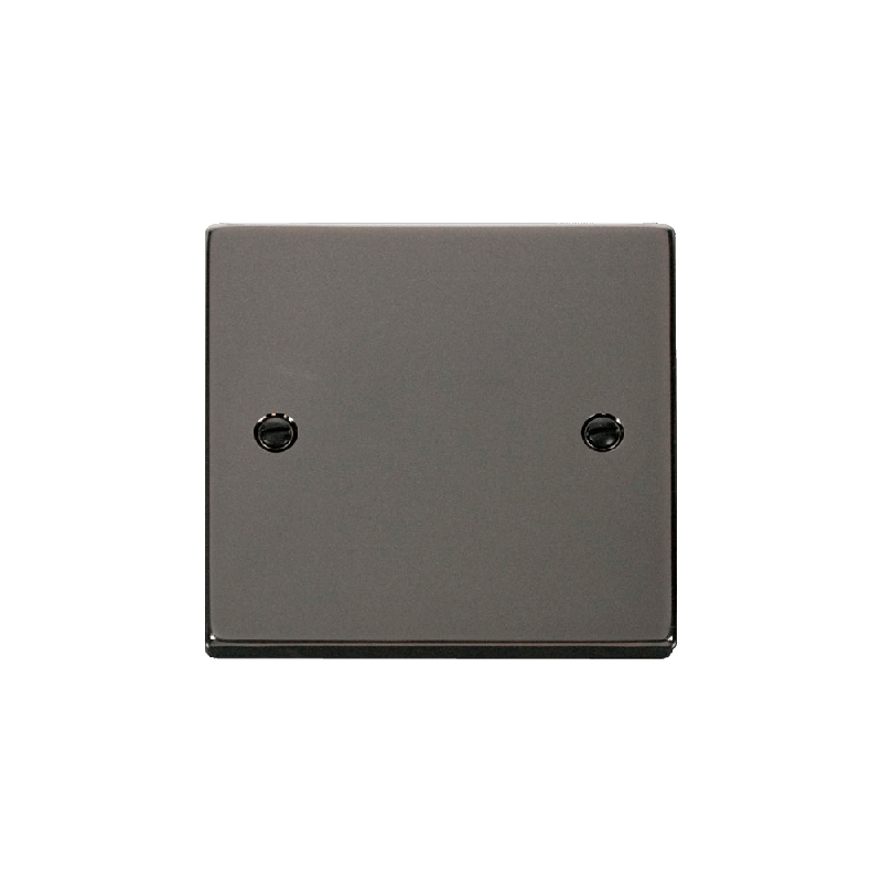 Click Deco Blank Plate 1 Gang Black Nickel