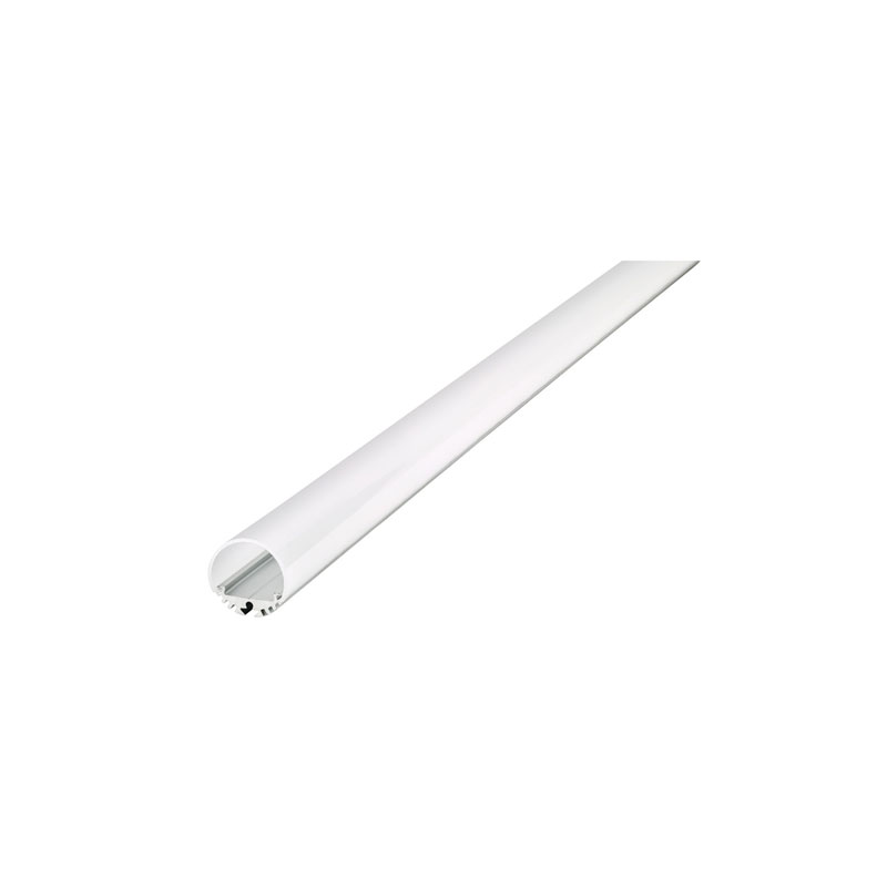 Integral Frosted Diffuser 20mm Dia Aluminium Profile Rail 1 Metre