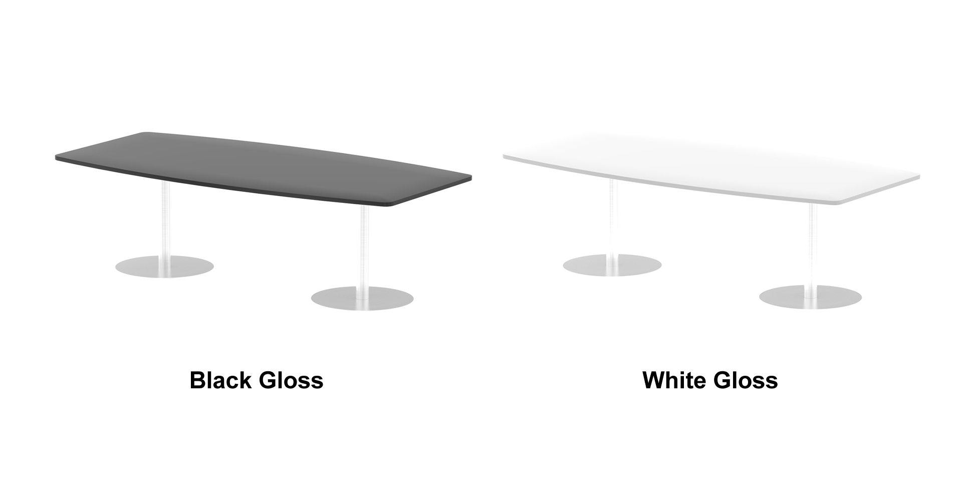 Providers Of Italia 725mm High Gloss Meeting Table - 1800mm or 2400mm Option - Black or White Option North Yorkshire