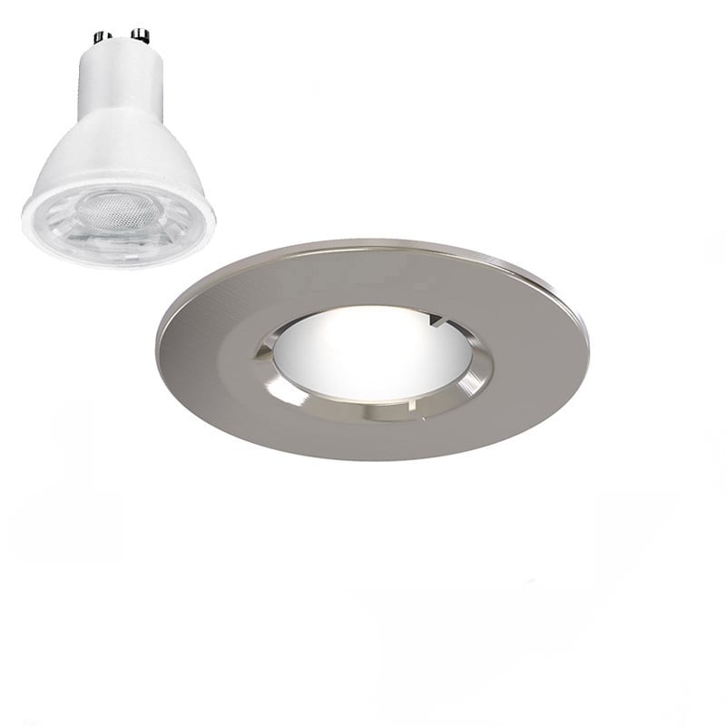 Ansell Edge Satin Chrome Downlight 5W 3000K Dim