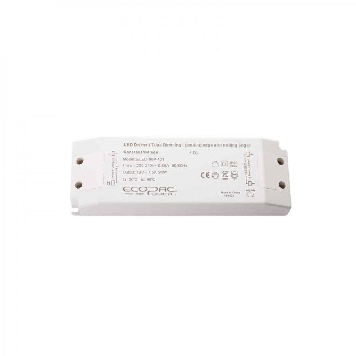Mains Dimmable LED Power Supply 90W 24V DC