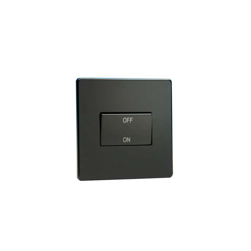 Varilight Screw Less Premium Black Fan Isolating Switch (3 Pole) Black