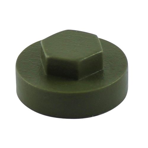 TIMco 16mm Dia Olive Green Push-On Cover Cap