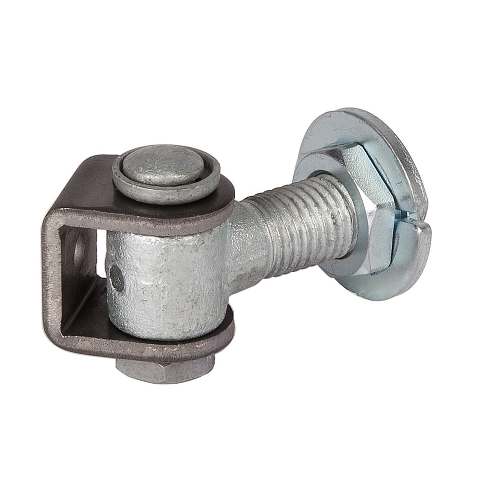 Adjustable Hinge - M16 x 150 - With adjustable welding nut - Galvanised