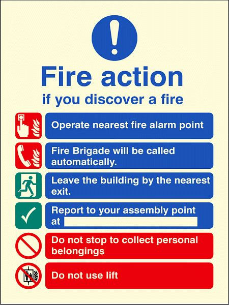 Fire action brigade dialled automatically with lift