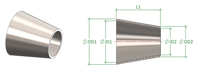 DIN11852, Concentric Reducers