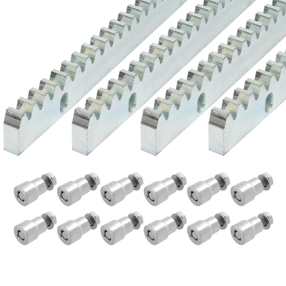 Galvanised Toothed Rack 30 x 12mm x 1m (Box of 4 with 12 screws)