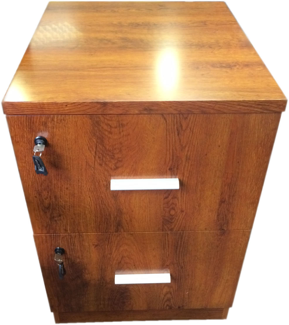 Medium Oak Two Drawer Executive Filing Cabinet - AB84 UK