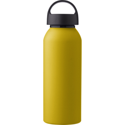 RECYCLED ALUMINIUM METAL BOTTLE (500 ML) SINGLE WALLED in Yellow.