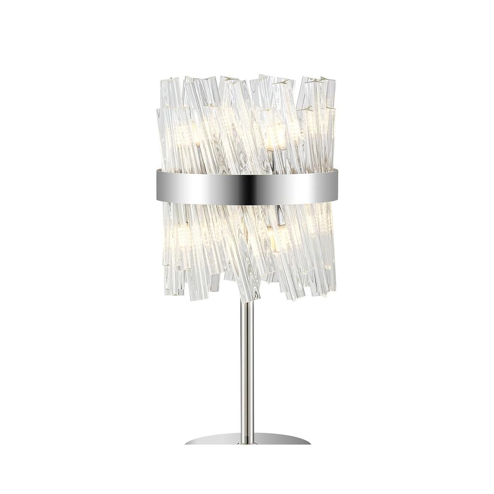 Luxuria Sylph 6 Light G9 Table Lamp Polished Nickel / Clear