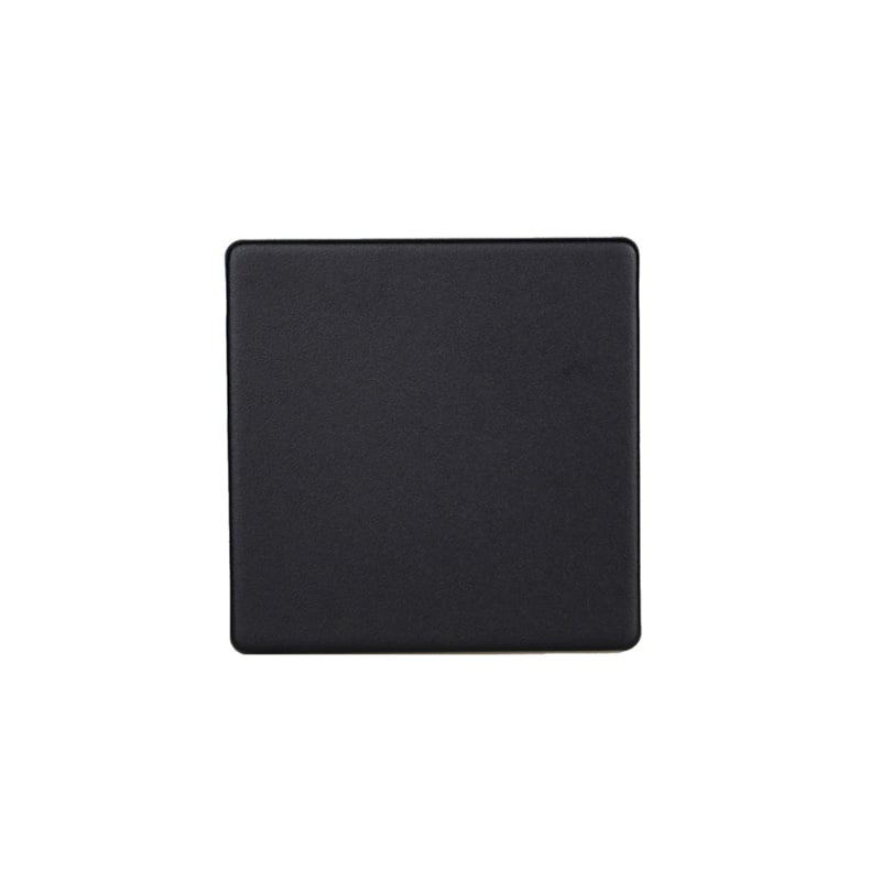 Varilight Urban Single Blank Plate Matt Black Screw Less Plate