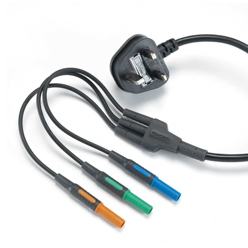Kewtech Mains Lead with 3x4mm Connectors