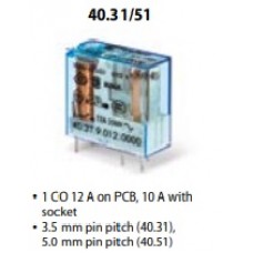Relay, Miniature, 40 Series,40.31 PCB-Plug in