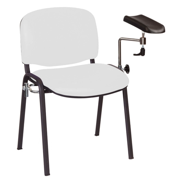 Phlebotomy Chair - Vinyl Anti-Bacterial Seats - White