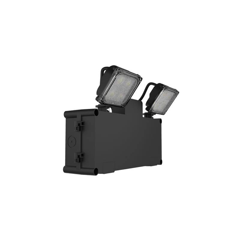 Kosnic Orda II Standard Twin-Spot LED Emergency Lights IP65 3W Black