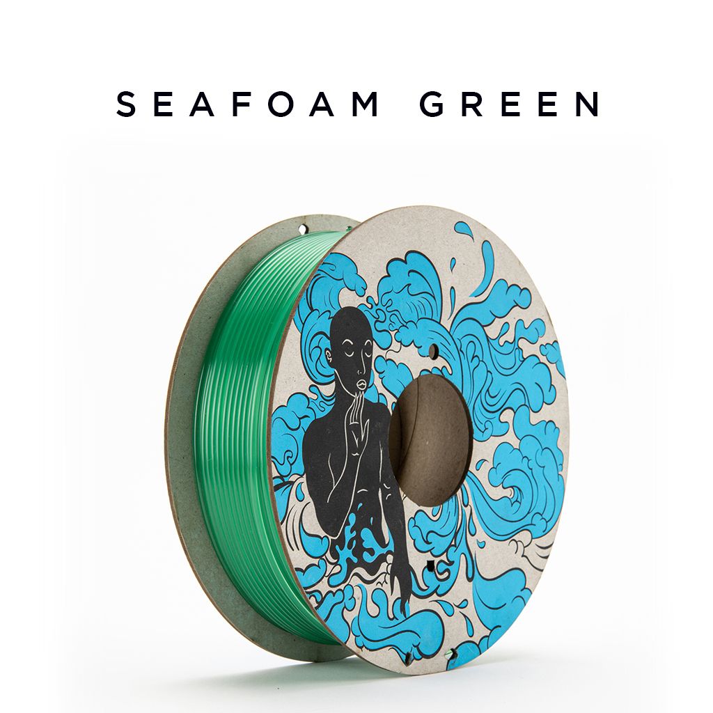 Reflow rPETG  Seaglass Seafoam Light Green Recycled 3D Printing Filament 1.75mm 1Kg