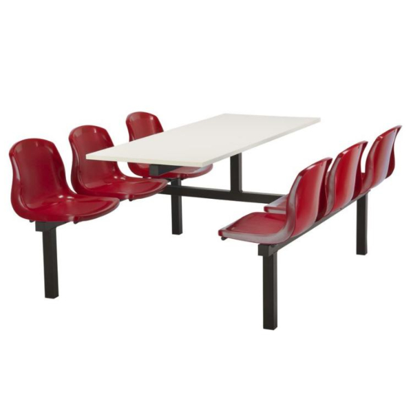 CU90 - 6-Seater Harvey Canteen Unit - 2 Way Access, Red, White