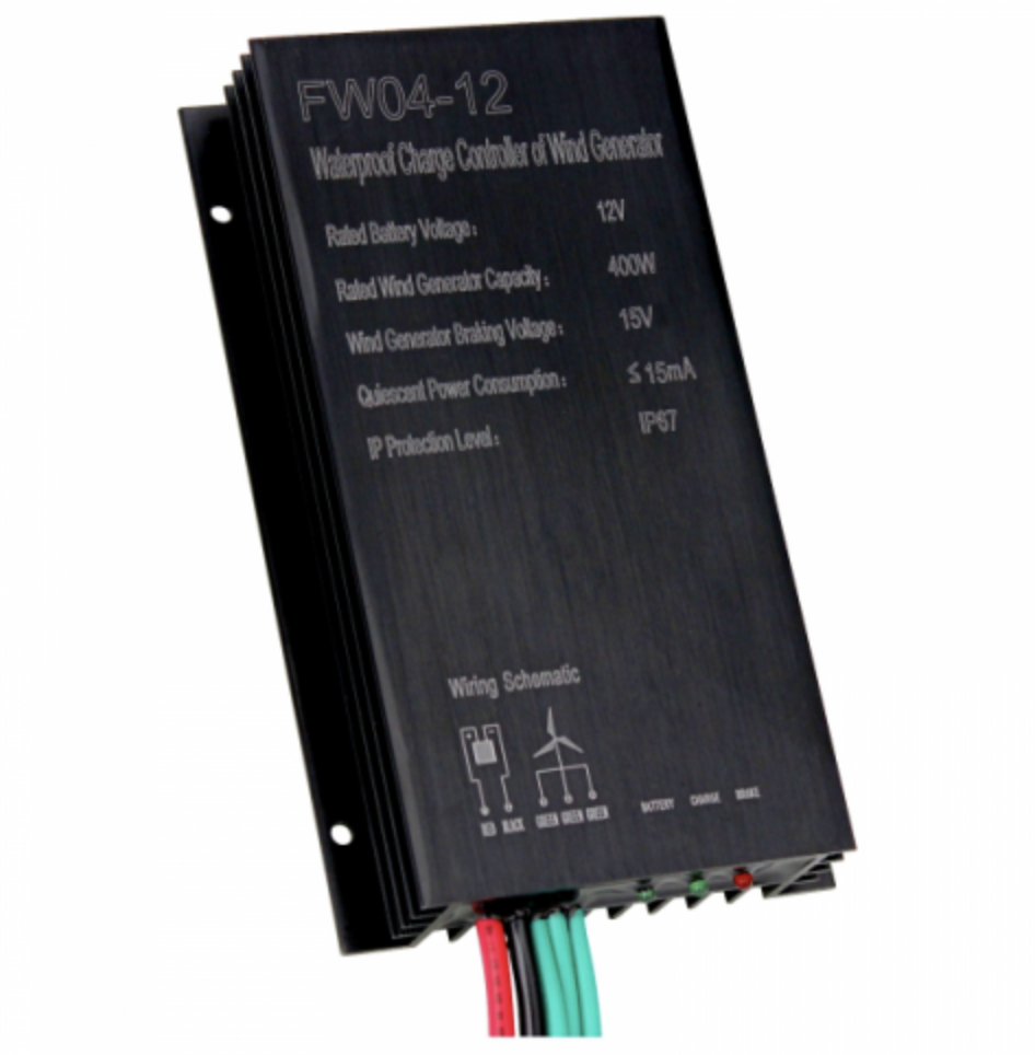 400W 12V Waterproof Wind Charge Controller / Regulator For 12V Wind Turbines Up To 400W