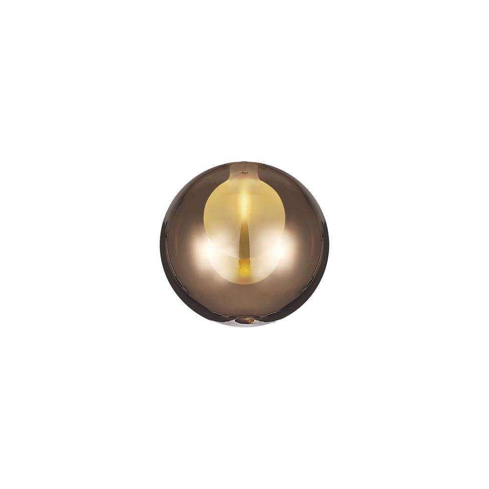 Luxuria Apex 150mm Round Copper With Inner Frosted Globe (G) Glass Shade