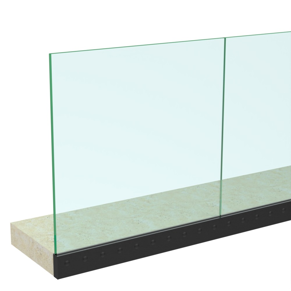 Black Side Slim Channel and Gasket - Includes 21.5mm Glass