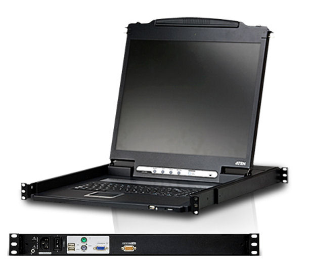 CL3000 - ATEN - 19&#34; LCD KVM Console / Drawer - Lightweight PS/2-USB LCD Console, Vibration tested to MIL-STD-810G (CL3000N) ATEN LCD Console