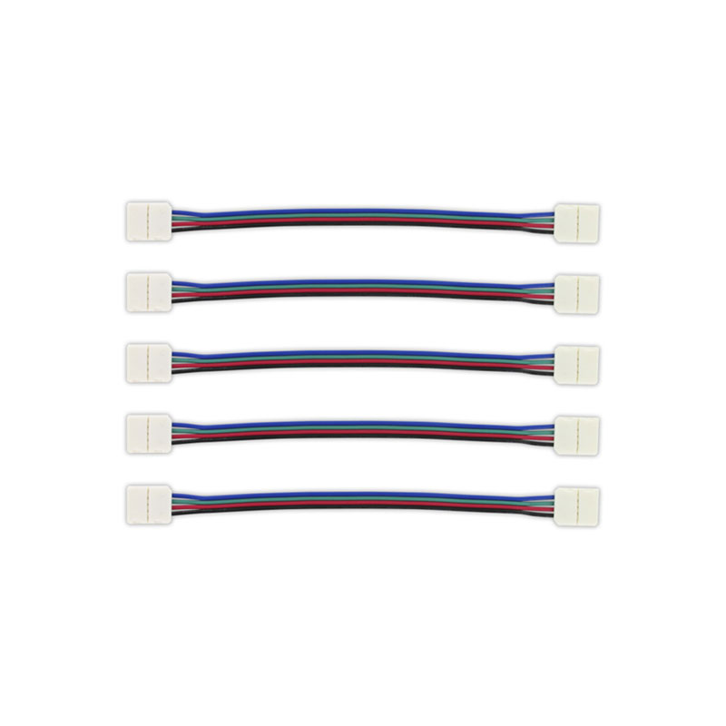 Integral 2-Way Connector 150mm Wire For IP33 / IP20 10mm RGB Strip (Pack of 5)