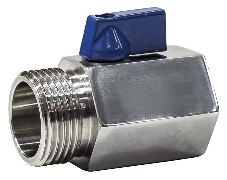 REDUCED BORE MINI BALL VALVE &#45; BSPP MALE &#47; BSPP FEMALE