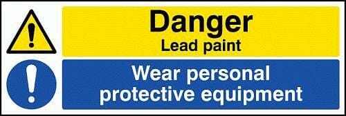 Danger Lead paint Wear personal protective equipment
