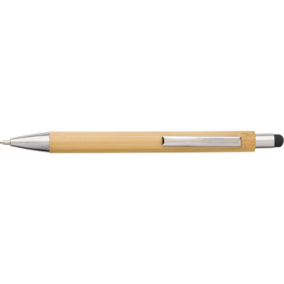 THE LEX - BAMBOO AND PLASTIC BALL PEN in Black.