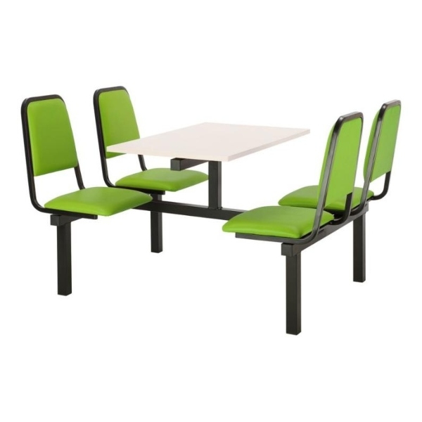 CU92 - 4-Seater Chester Canteen Unit - 2 Way Access, Green, White