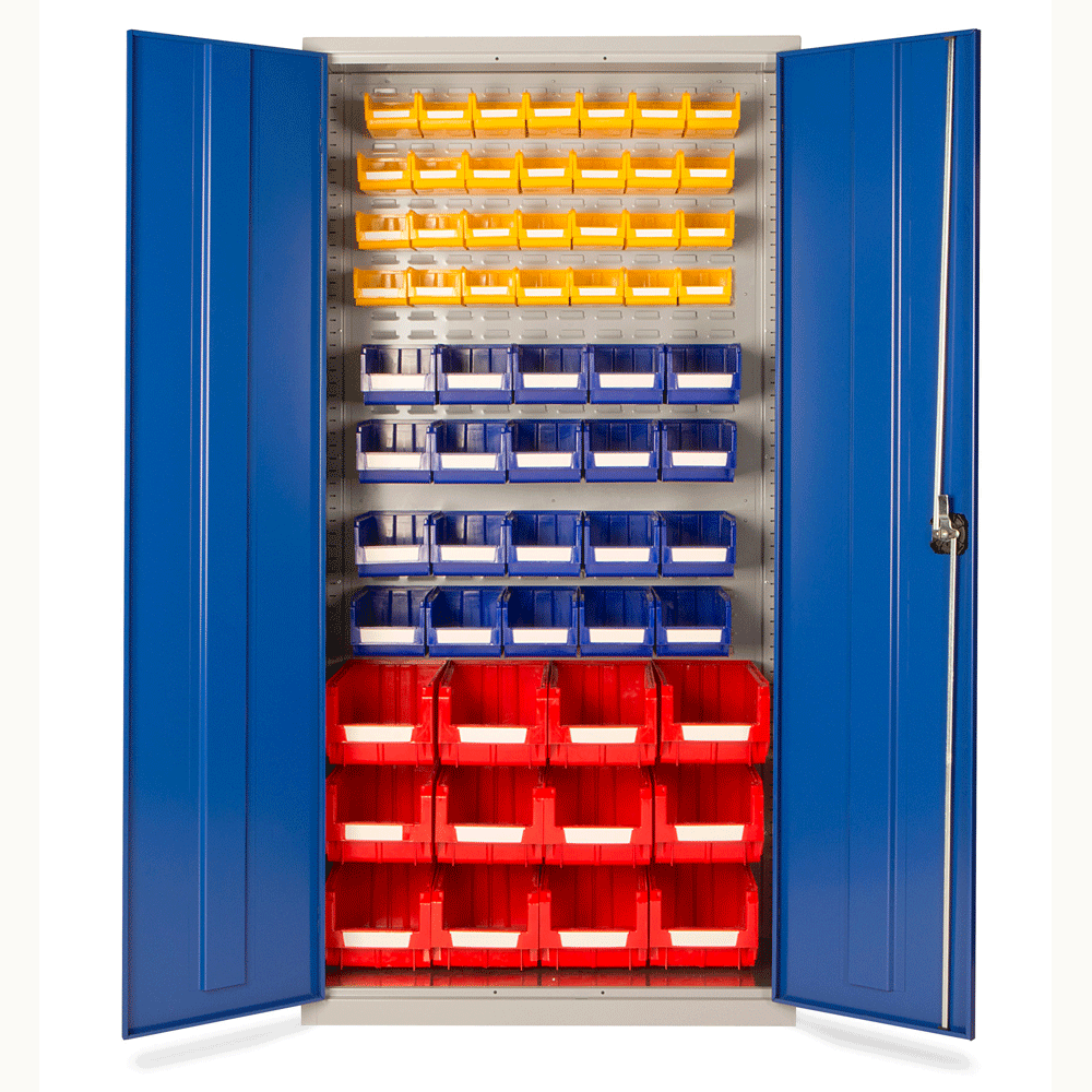 Small Parts Storage Cupboard 60 Bins - 1830H x 915W x 457D By Elite